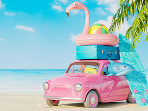 Sommer, Sonne, Urlaubszeit. Wie du gut abgesichert mit dem Auto in den Urlaub startest.